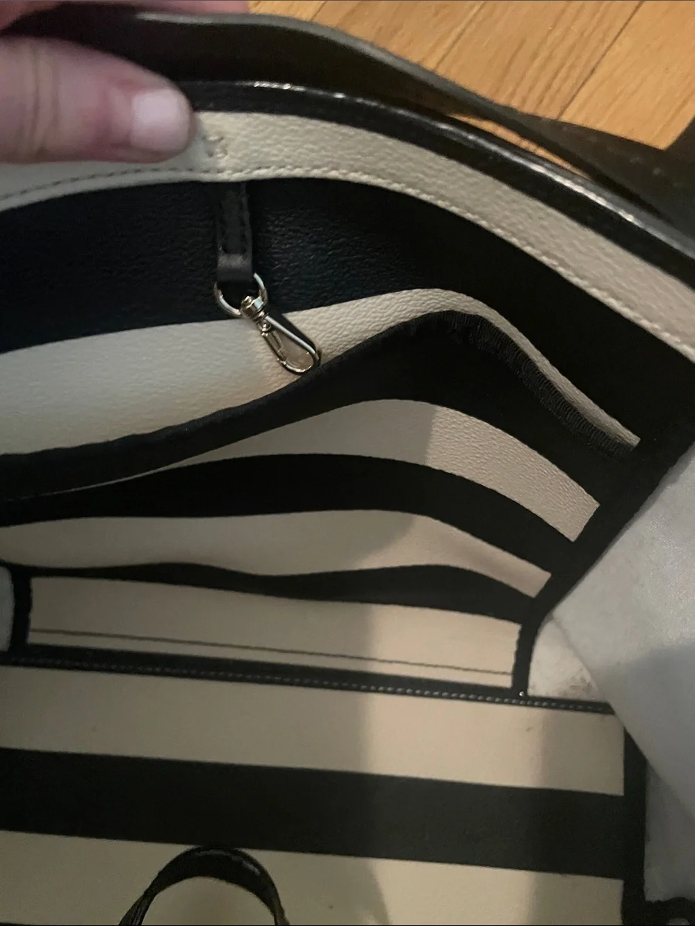 kate spade Black and White Horizontal Stripe Tote